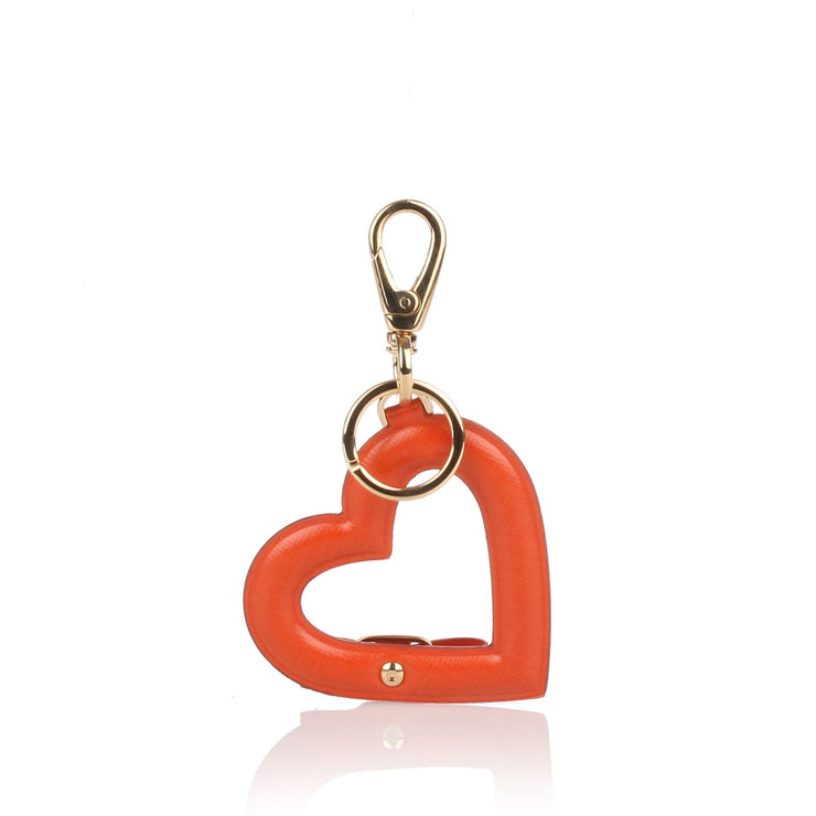 Orange heart keyring