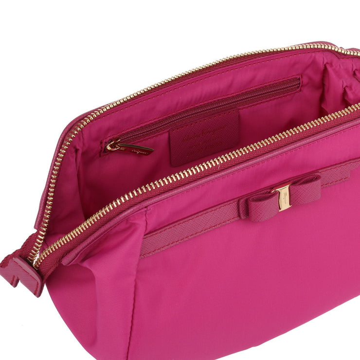 Raspberry Nylon Cosmetic Bag