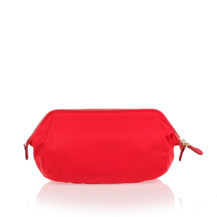 Red Nylon Cosmetic Bag