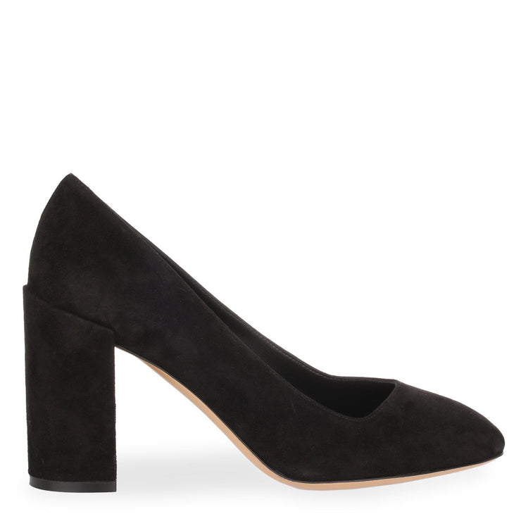 Arezzo 85 black suede pump