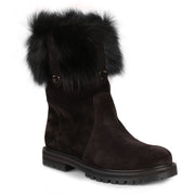 Vasto black suede and fur boot