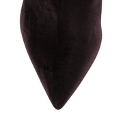 Bolgheriv black velvet runway wedge