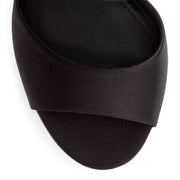 Arsina 105 black satin wedge sandal