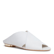 Lasa Crisscros white sandals