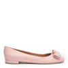 Varina studded pink leather ballerinas