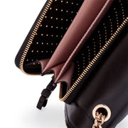Vara Rainbow black leather shoulder bag
