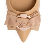 Talla 20 beige leather pointed flats