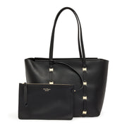 Emotion black leather tote