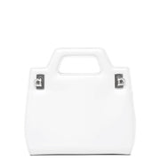 Wanda mini white leather bag