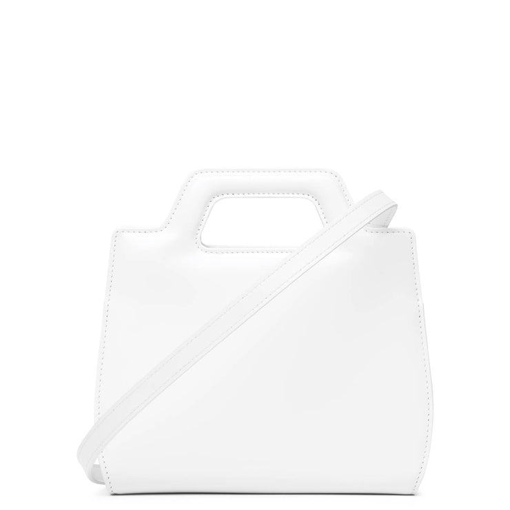 Wanda mini white leather bag