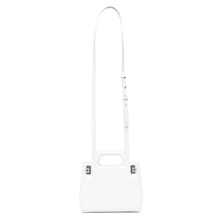 Wanda mini white leather bag