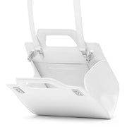 Wanda mini white leather bag