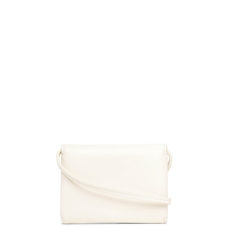 Mini Envelope ivory white leather shoulder bag