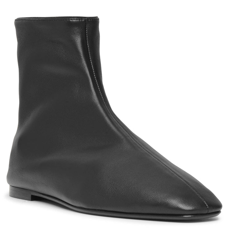 Ava black leather boots