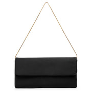 Aurora black satin clutch