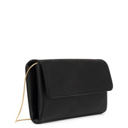 Aurora black satin clutch