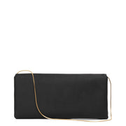 Aurora black satin clutch