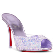 Me Dolly 100 strass metallic leather mules