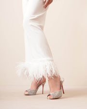 Me Dolly 100 silver crystal mules